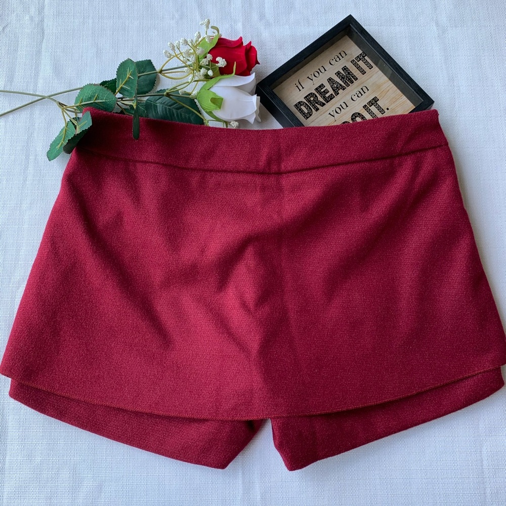 KYE Urban Streetwear Office Asymmetric Wool Skirt Shorts Skort Size Medium. - Picture 2 of 6